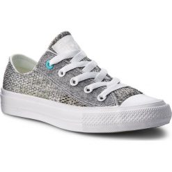 Trampki CONVERSE - Ctas II Ox 155732C White/Vaporous Gray/Fresh Cyan. Szare półbuty damskie marki Converse, bez wzorów, z gumy, bez zapięcia. W wyprzedaży za 269,00 zł.
