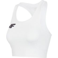 Biustonosz sportowy PZLA TSDF990R - biały. Białe biustonosze sportowe marki 4f, m, z napisami, z dzianiny. Za 149,90 zł.