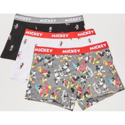 3 pack bokserek Mickey Mouse - Wielobarwn. Szare bokserki męskie marki House, z motywem z bajki. Za 59,99 zł.