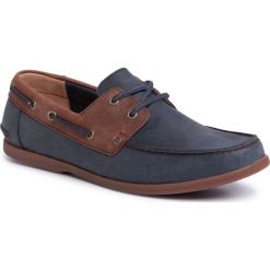 Mokasyny CLARKS - Pickwell Sail 261502317 Navy Combi. Niebieskie mokasyny męskie Clarks, ze skóry ekologicznej, eleganckie. Za 469,00 zł.