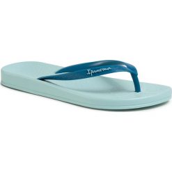 Japonki IPANEMA - Anatomica Tan Fem 81030 Green/Blue 24969. Niebieskie klapki damskie Ipanema, bez wzorów, z tworzywa sztucznego, bez obcasa. Za 59,99 zł.