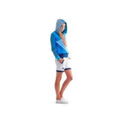 Eos Zip Hoodie (Blue). Niebieskie bluzy damskie OKUAKU, xl, w kolorowe wzory, z elastanu. Za 239,20 zł.