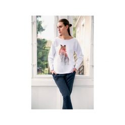 Bluzy damskie: FOX bluza oversize biała