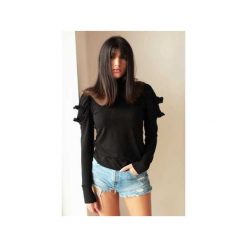 Bluzka Niki Black. Czarne bluzki damskie marki Elevenstory, s, bez wzorów, z bawełny, bez kołnierzyka, bez rękawów. Za 120,00 zł.