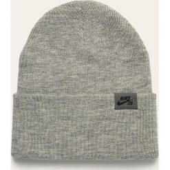 Nike - Czapka. Szare czapki męskie Nike, bez wzorów, z dzianiny. W wyprzedaży za 89,90 zł.