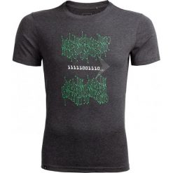 T-shirt męski TSM606 - ciemny szary melanż - Outhorn. Szare koszulki męskie marki Outhorn, m, z nadrukiem, z materiału, bez kołnierzyka. W wyprzedaży za 29,99 zł.