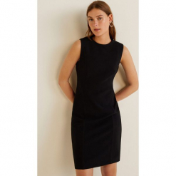 Mango - Sukienka Jos. Szare sukienki mini marki Mango, na co dzień, l, z tkaniny, casualowe, z dekoltem halter, na ramiączkach, rozkloszowane. Za 139,90 zł.