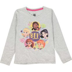 Koszulka w kolorze szarym. Szare bluzki dziewczęce bawełniane LEGO Wear, z okrągłym kołnierzem, z długim rękawem. W wyprzedaży za 35,95 zł.