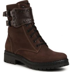 Trapery SIMEN - 3013A S2205/Flot 2205. Pomarańczowe trapery damskie Simen, ze skóry, bez obcasa, bez zapięcia. Za 449,00 zł.