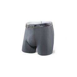 BOKSERKI MĘSKIE SAXX QUEST 2.0 PERFORMANCE - DARK CHARCOAL. Szare bokserki męskie Saxx, bez wzorów, z poliesteru. Za 129,00 zł.