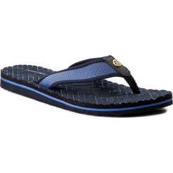 Japonki TOMMY HILFIGER - Mellie 9D FW0FW00933 Midnight 403. Niebieskie klapki damskie TOMMY HILFIGER, bez wzorów, ze skóry, bez obcasa. W wyprzedaży za 109,00 zł.