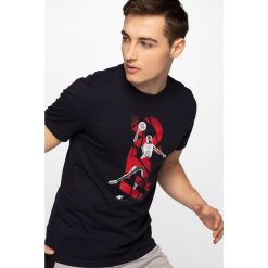 T-shirt męski TSM233 - granat. Szare koszulki męskie 4f, m, bez wzorów, bez kołnierzyka. Za 59,99 zł.