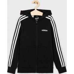 Adidas - Bluza dziecięca 140-176 cm. Czarne bluzy chłopięce Adidas, bez wzorów, z bawełny, bez rękawów, z kapturem. Za 179,90 zł.
