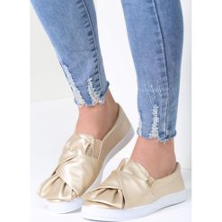 Złote Slip On Emeralda. Żółte trampki damskie slip on marki ballada. Za 24,99 zł.