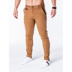 Chinosy męskie: SPODNIE MĘSKIE CHINO P646 – RUDE