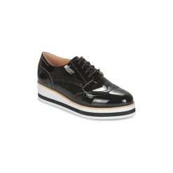 Derby Moony Mood INDO. Czarne półbuty damskie marki Moony Mood, bez wzorów, bez obcasa, bez zapięcia. Za 129,00 zł.