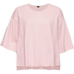Bluza dresowa bonprix stary jasnoróżowy - srebrny. Różowe bluzy damskie bonprix, z dzianiny, retro, bez kaptura. Za 44,99 zł.