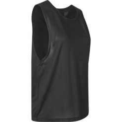 Top sportowy bonprix czarno-ciemnoróżowy. Czarne topy damskie bonprix, bez wzorów, bez kołnierzyka. Za 32,99 zł.