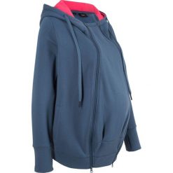 Bluza ciążowa rozpinana, z wstawką niemowlęcą bonprix indygo. Niebieskie bluzy ciążowe bonprix. Za 99,99 zł.