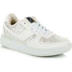 Trampki damskie slip on: OCIEPLANE TRAMPKI Z BROKATEM LYNLEY