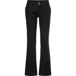 Spodnie BOOTCUT w tenisowe prążki bonprix czarny w paski. Czarne spodnie damskie bonprix. Za 129,99 zł.