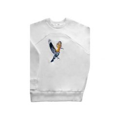 Bluza Dudek Biała. Białe bluzy dresowe męskie marki Małgorzata Salamon, s, z haftami. Za 249,00 zł.