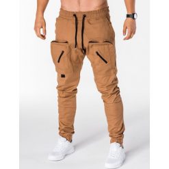 Joggery męskie: SPODNIE MĘSKIE JOGGERY P705 – RUDE