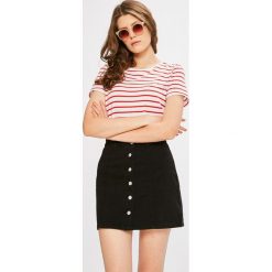 Only - Top Kita. Szare topy damskie ONLY, m, z bawełny, z okrągłym kołnierzem. W wyprzedaży za 39,90 zł.