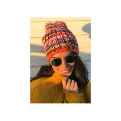 Czapka CHAPOOSIE OrangeSunset Beanie. Pomarańczowe czapki damskie Chapoosie, na zimę, bez wzorów, dziergany. Za 129,27 zł.