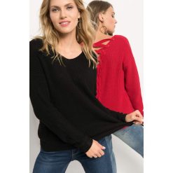 Sweter z wiązaniem na plecach. Niebieskie bez kategorii Orsay, s, z bawełny, z dekoltem na plecach. Za 79,99 zł.