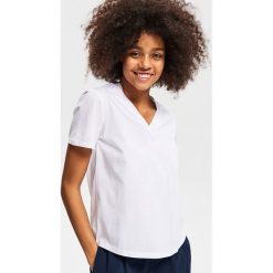 T-shirt z merceryzowanej bawełny - Biały. Białe t-shirty damskie Reserved, s, bez wzorów, z bawełny, bez kołnierzyka. Za 79,99 zł.