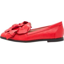 Creepersy damskie: Lost Ink Wide Fit FRANKI FLOWER TRIM LOAFER Półbuty wsuwane red