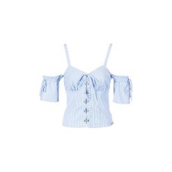 Bluzki Guess OUNONER. Niebieskie bralety Guess, l, z aplikacjami. Za 247,20 zł.