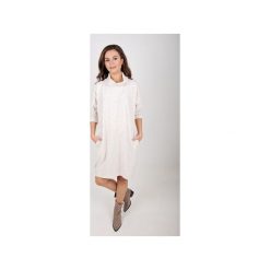 Sukienka Venezia. Brązowe sukienki damskie marki Easy- Peasy, m, bez wzorów, bez kołnierzyka, bez rękawów, oversize. Za 239,00 zł.