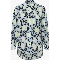 Essentiel Antwerp - Bluzka damska – Veccioni, niebieski. Niebieskie bluzki damskie Essentiel Antwerp, z nadrukiem, bez kołnierzyka, bez rękawów. Za 749,95 zł.