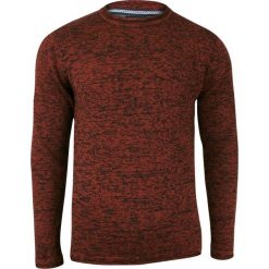 Bawełniany Męski Sweter z Okrągłym Dekoltem - BRAVE SOUL - Ceglasty Melanż SWBRSAW18BORENrust. Czerwone swetry męskie Brave Soul, m, bez wzorów, z bawełny, klasyczne, z okrągłym kołnierzem, bez kaptura. Za 89,00 zł.