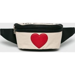Love Moschino - Nerka JC4334PP07KV110A. Białe nerki damskie Love Moschino, w paski, z materiału, bez dodatków. W wyprzedaży za 299,90 zł.