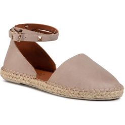 Espadryle LASOCKI - RST-PRAGA-01 Beige. Brązowe espadryle damskie Lasocki, na co dzień, z aplikacjami, ze skóry, bez obcasa, na płaskiej podeszwie, bez zapięcia. Za 139,99 zł.