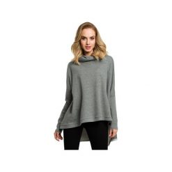 M389 Bluza szara. Szare bluzy damskie Moe, s, bez wzorów, z bawełny, bez rękawów, długie, bez kaptura. Za 149,00 zł.