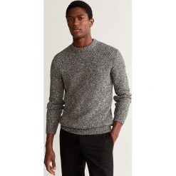 Mango Man - Sweter Texas. Szare swetry męskie Mango Man, s, bez wzorów, z bawełny, z okrągłym kołnierzem, bez kaptura. Za 199,90 zł.