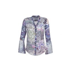 Koszule Desigual QADORA. Niebieskie koszule wiązane damskie Desigual, l. Za 231,75 zł.