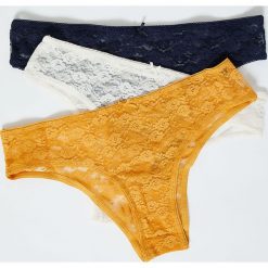 Etam - Figi Dante (3-pack). Białe majtki damskie Etam, xs, z elastanu. W wyprzedaży za 49,90 zł.
