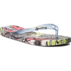 Japonki IPANEMA - Tropical Beuty Fem 82458 Blue/White/Pink 24234. Niebieskie klapki damskie marki Ipanema, bez wzorów, z tworzywa sztucznego, bez obcasa. Za 74,99 zł.