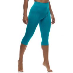 Legginsy modelujące w kolorze turkusowym. Niebieskie legginsy sportowe damskie Liposlim, m, ze skóry. W wyprzedaży za 97,95 zł.