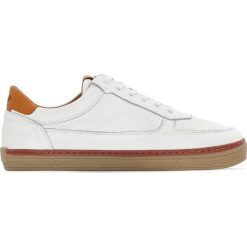 Tenisówki męskie: Buty sportowe niskie, sznurowane, skórzane, Paul