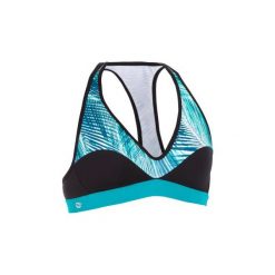 Góra kostiumu kąpielowego ANA BONDI damska. Niebieskie t-shirty damskie marki OLAIAN, bez wzorów, z elastanu, sportowe, bez kołnierzyka. Za 59,99 zł.