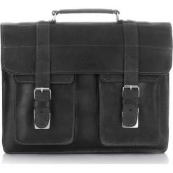 Torba teczka skórzana męska vintage Paolo Peruzzi 045-BL czarna - Czarny. Czarne torby męskie skórzane Paolo Peruzzi, bez wzorów, vintage. Za 339,99 zł.