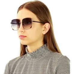 Kwadratowe okulary przeciwsłoneczne mazzini vintage style czarny. Czarne okulary przeciwsłoneczne damskie LOOKS STYLE EYEWAER, klasyczne. W wyprzedaży za 59,90 zł.