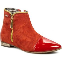 Buty zimowe damskie: Botki NEŚCIOR – 77-M Pomarańczowy
