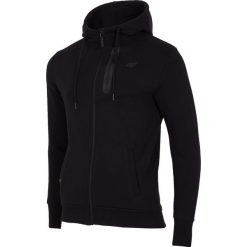 Bejsbolówki męskie: Bluza męska BLM006 – głęboka czerń – 4F
